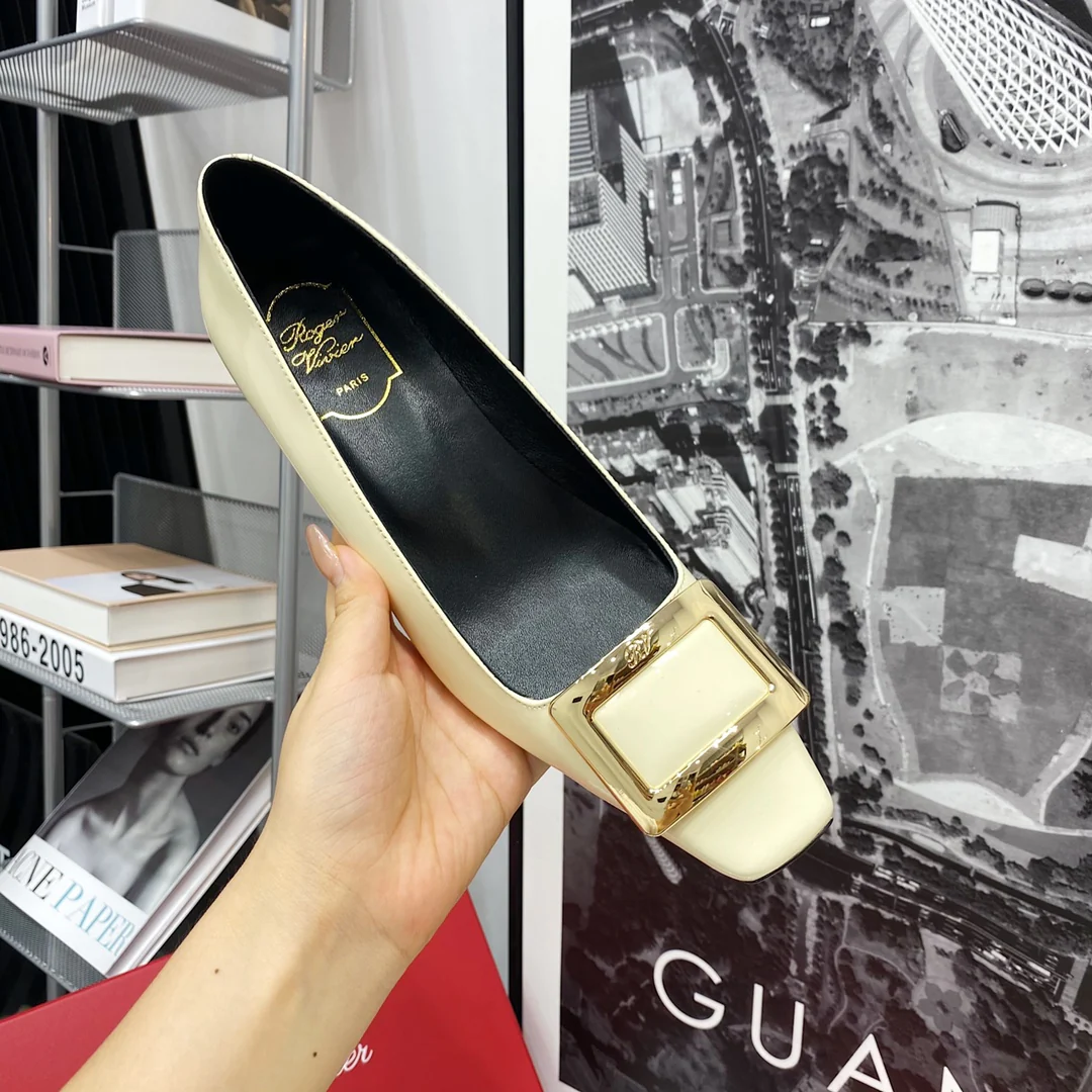 Каблук RV-4-5 см, квадратный, кремовый