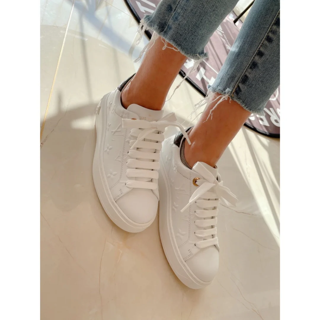 Обувь LV - LV Time Out - белые кроссовки на платформе - 1