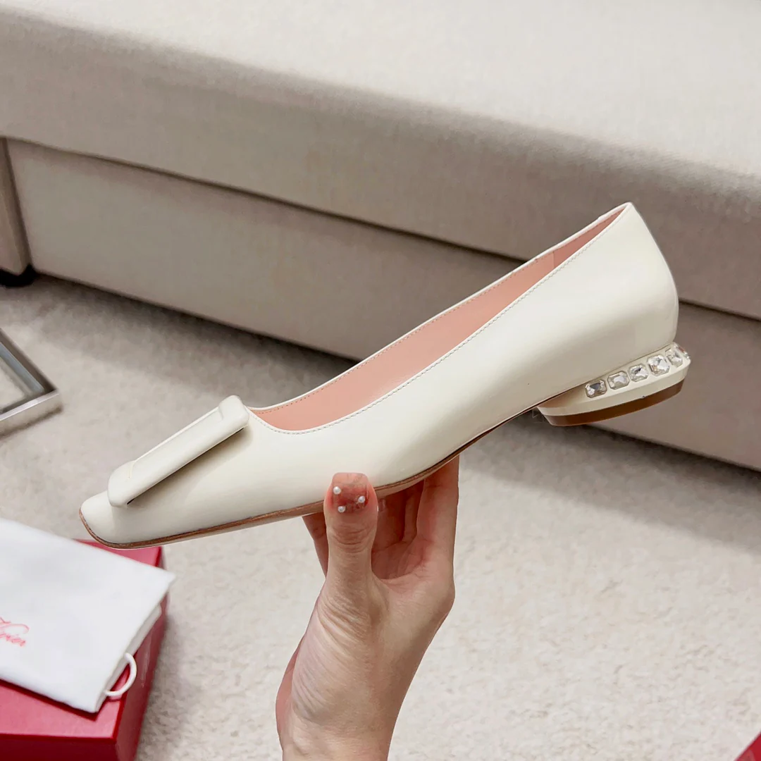 Туфли RV - туфли на каблуке со стразами и кристаллами - бежевые