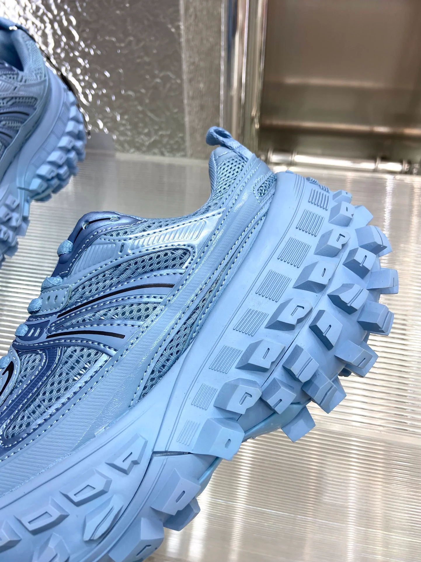 Массивные кроссовки Balenciaga в стиле автомобильных шин - унисекс - синие