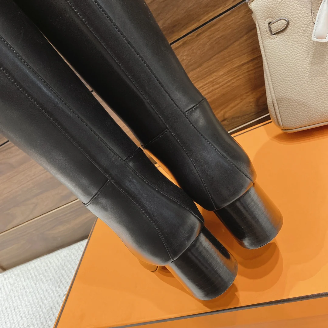 Новая коллекция Hermes осень/зима 2022 - высокие сапоги Kelly - черные