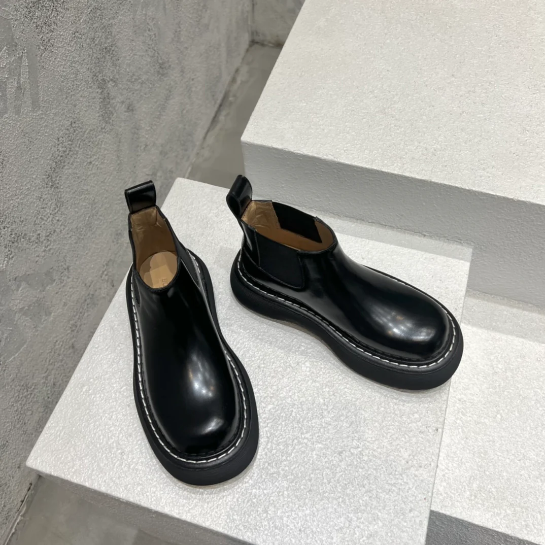 BV-22ss - Британские ретро-ботинки с низким голенищем - Унисекс - Черные