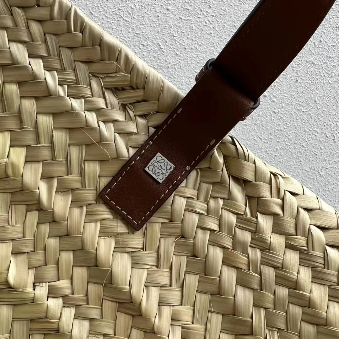 Соломенная сумка Loewe - 40 см - Большая - Черная