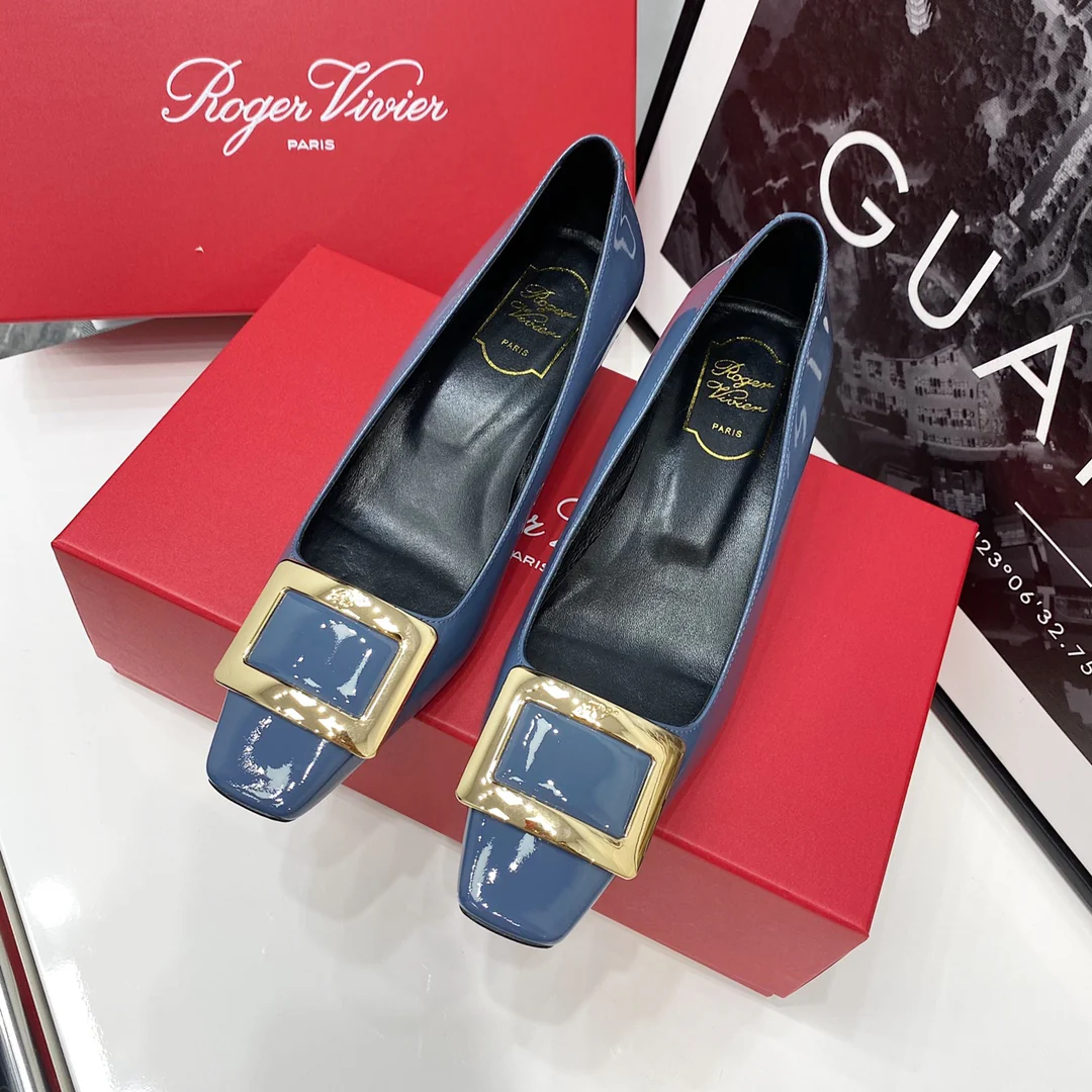 Каблук квадратный RV-4-5 см - Туманно-голубой