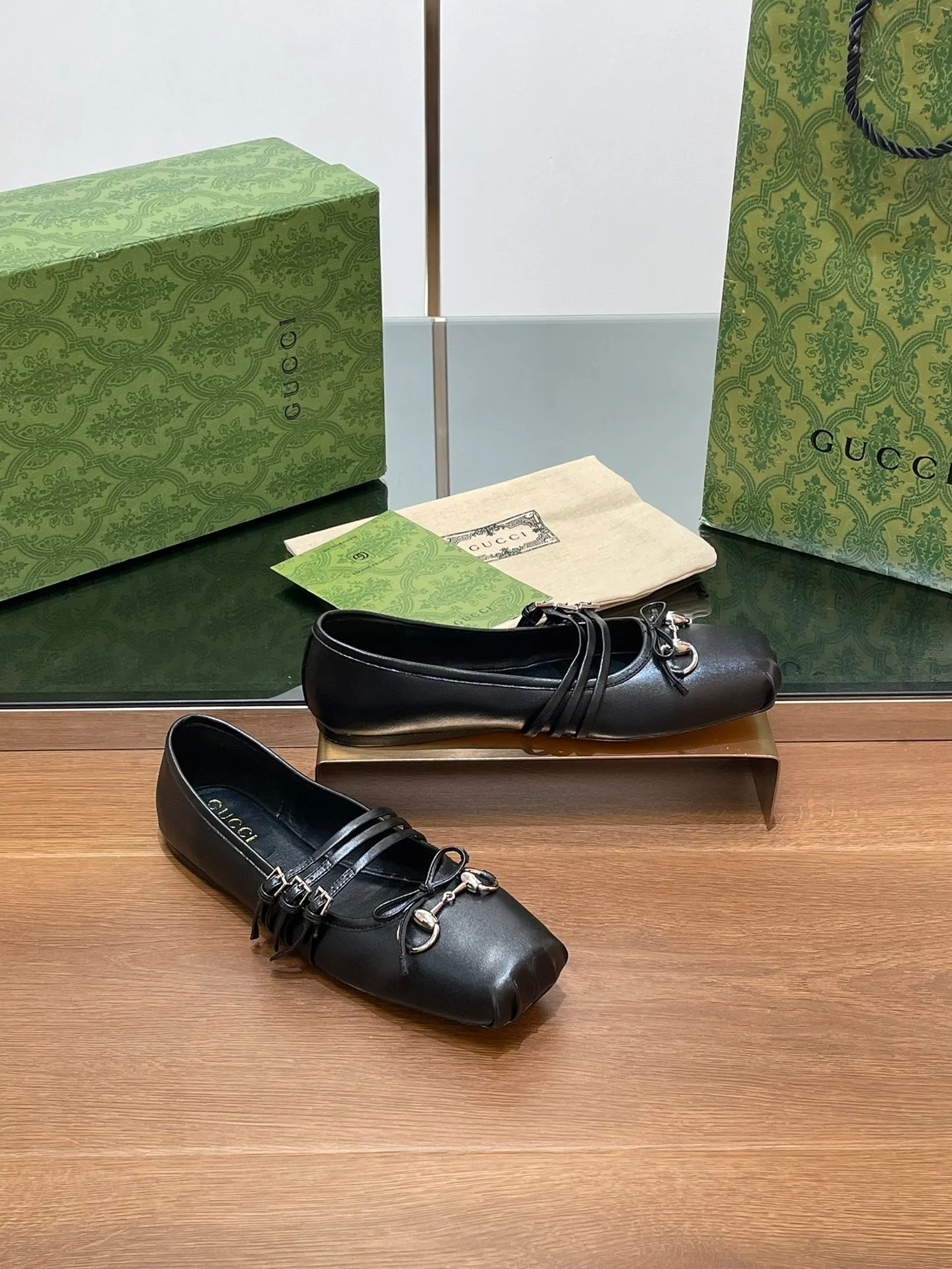 Балетки Gucci 2024 - черные