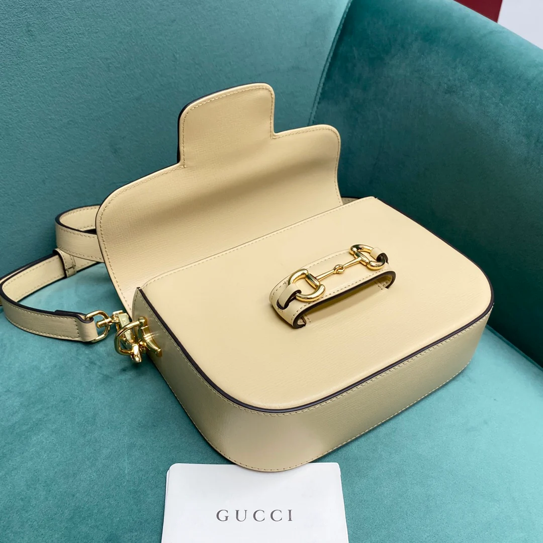 Сумка-седло Gucci 1955 из натуральной кожи с пряжкой в ??виде подковы - 2 шт.