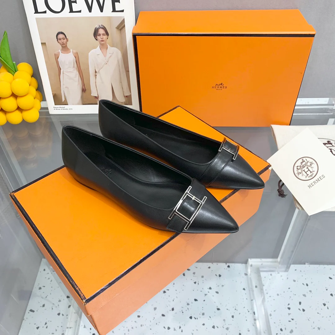 Hermes - Балетки из овечьей кожи