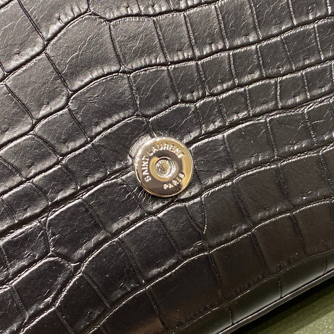 Сумка YSL-kate с цепочкой и крокодиловым принтом