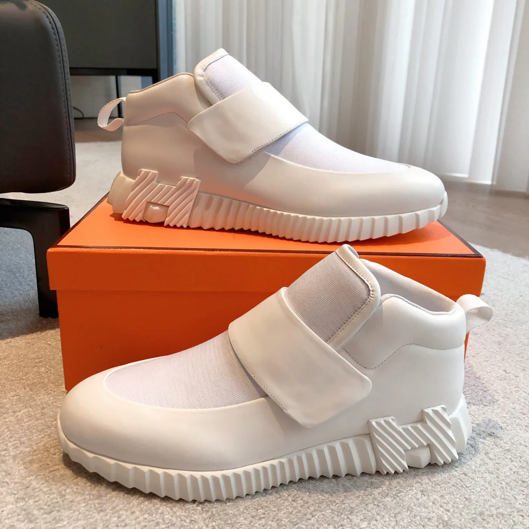 Новые кроссовки Hermes Giga 2023 года - унисекс - белые - 1