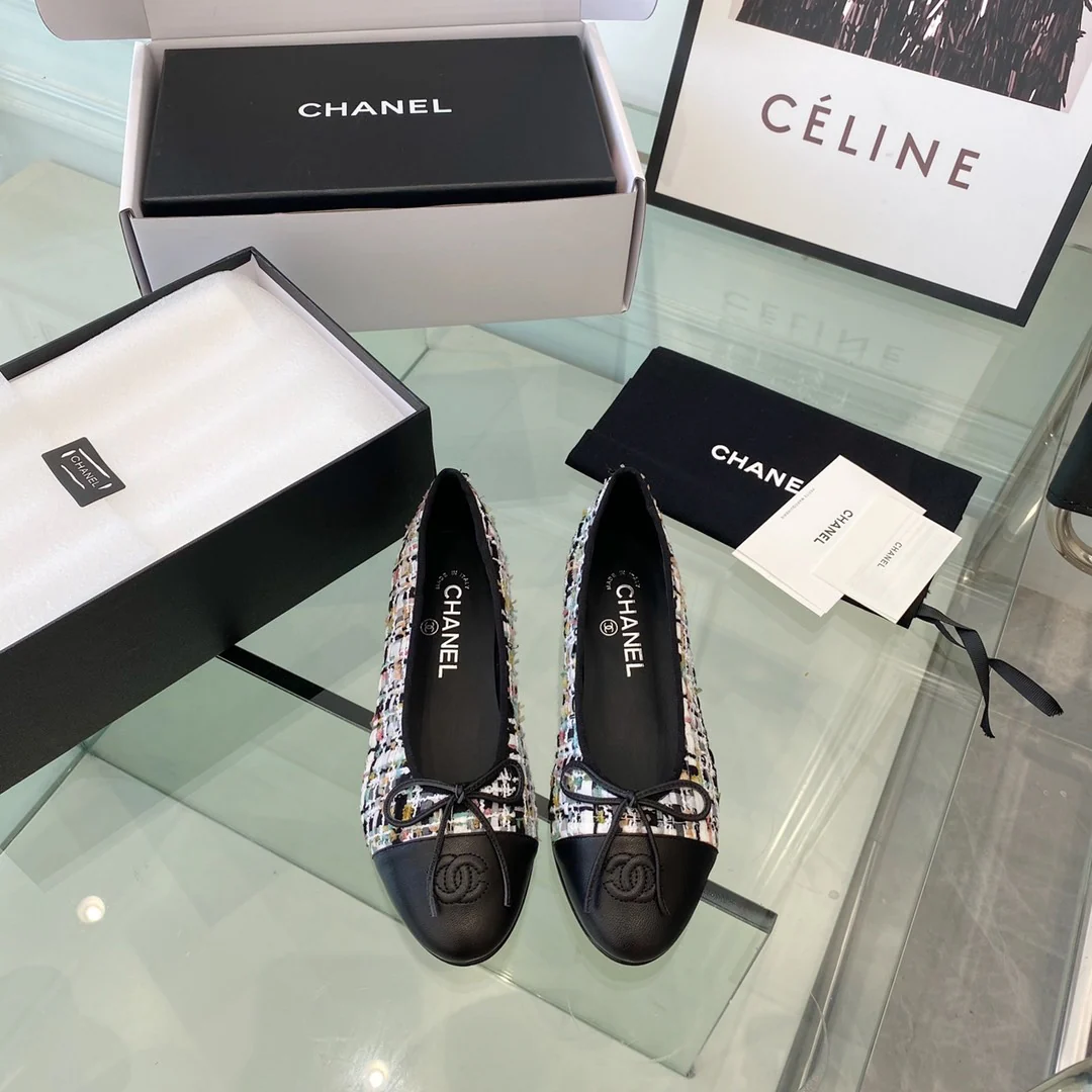 Классические балетки Chanel - Черные - 1