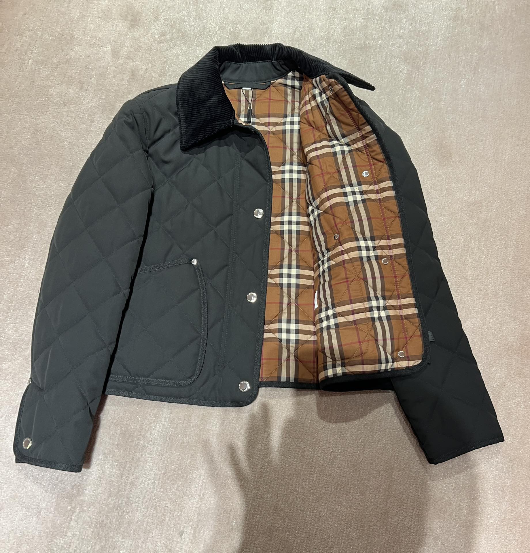 Пальто Burberry осень/зима - Классическая клетка, вельветовый воротник - 1 шт.