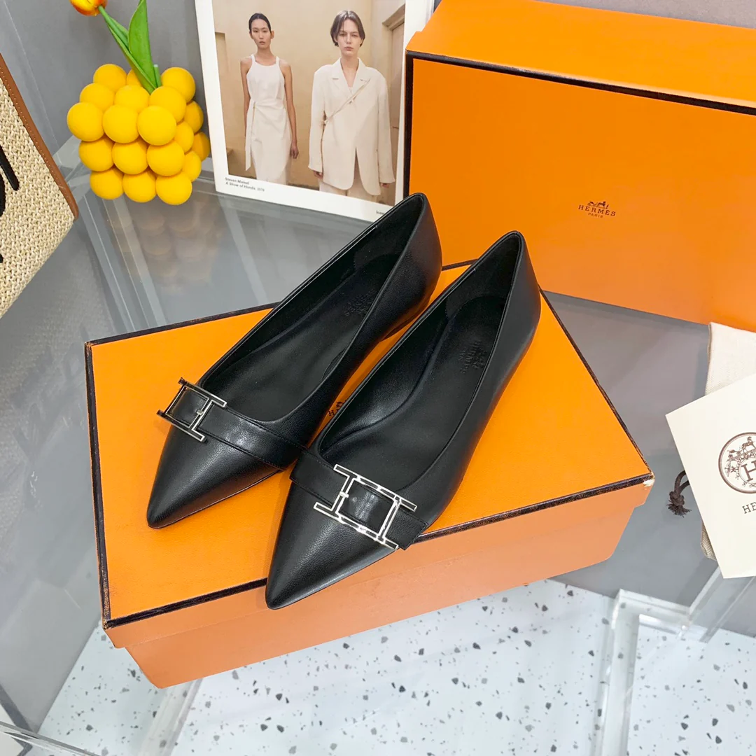 Hermes - Балетки из овечьей кожи