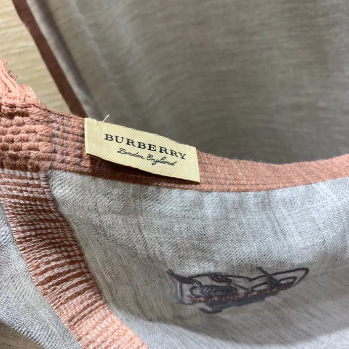 Burberry - Премиальный водорастворимый кашемировый шарф - Серый