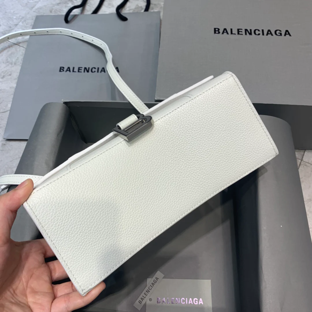 Сумка Balenciaga Hourglass - белый с узором 