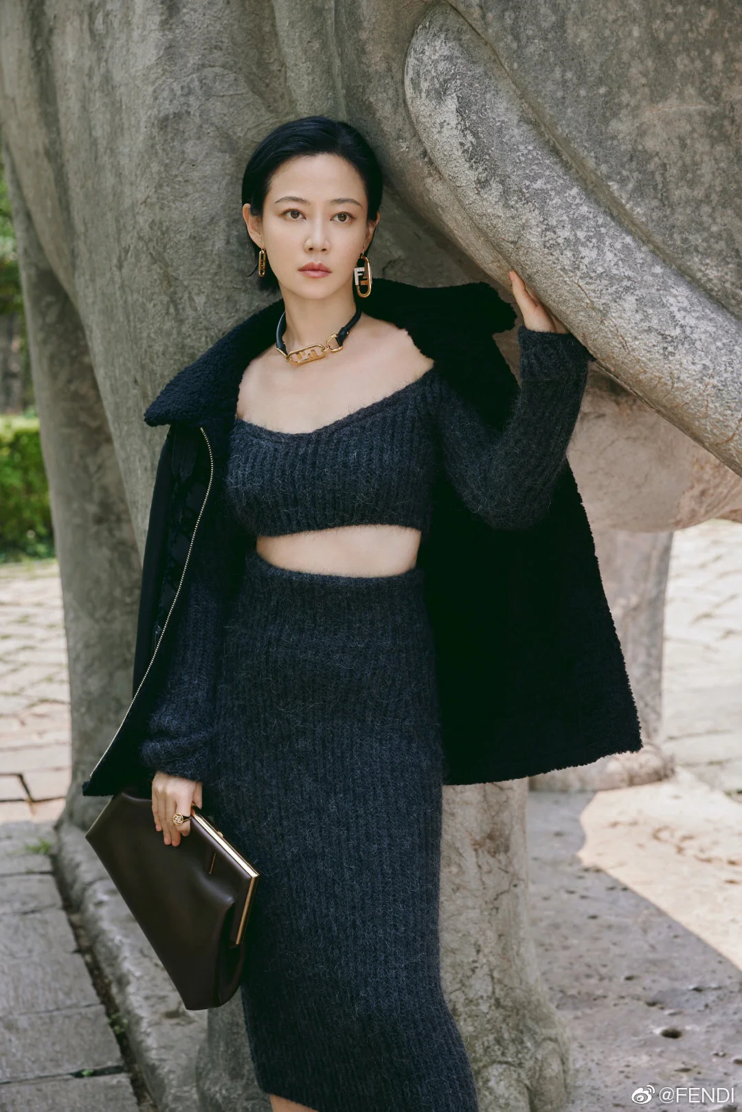 Fendi-first - Сумка из темно-коричневой кожи