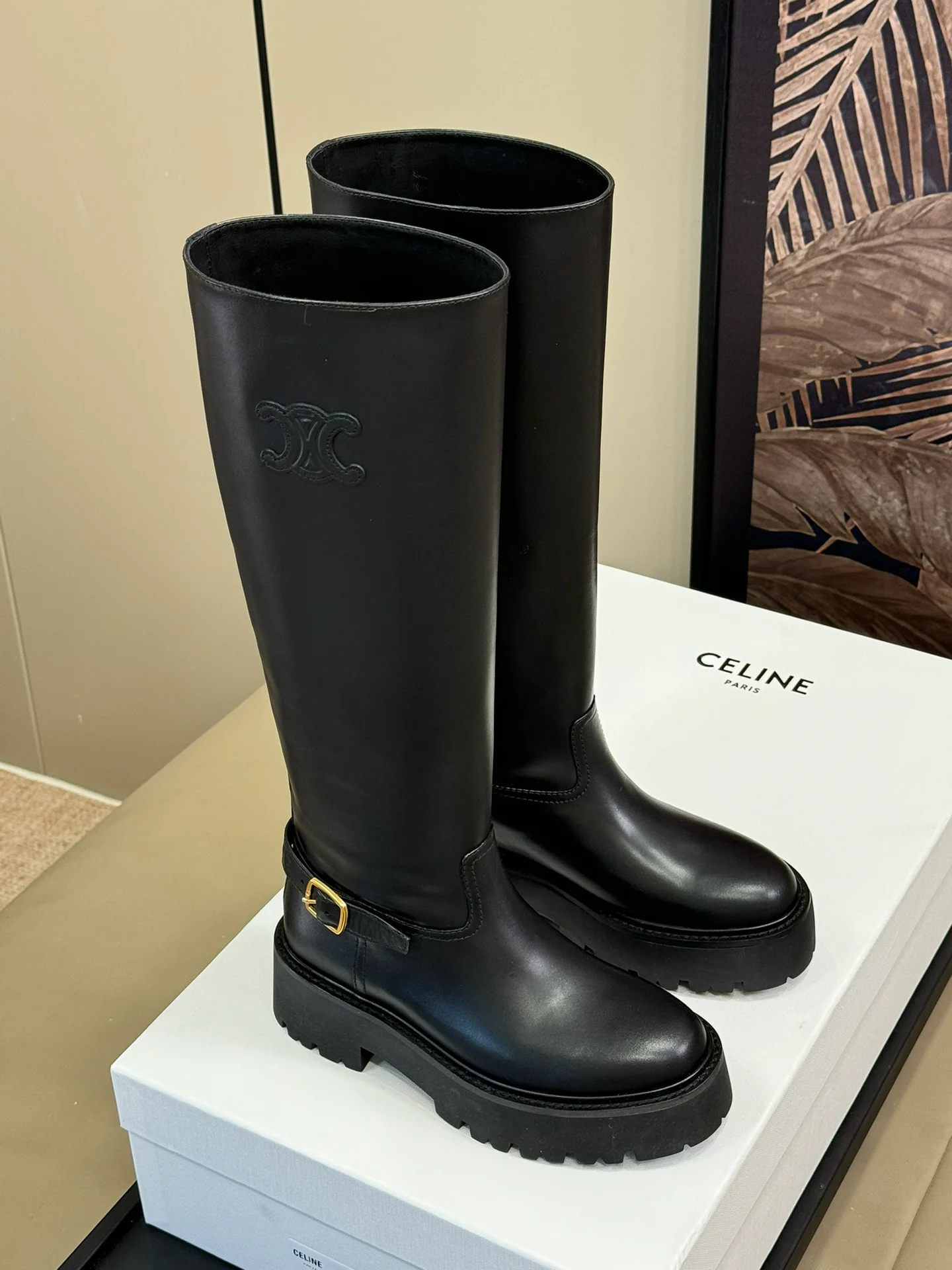 Ботинки Celine Knight 2024 - черные