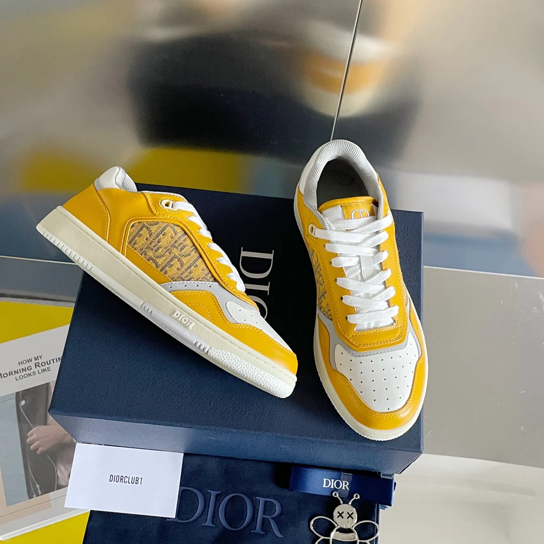 Кроссовки Dior серии B27 - Повседневные спортивные кроссовки - Парный стиль - Желтые - 1