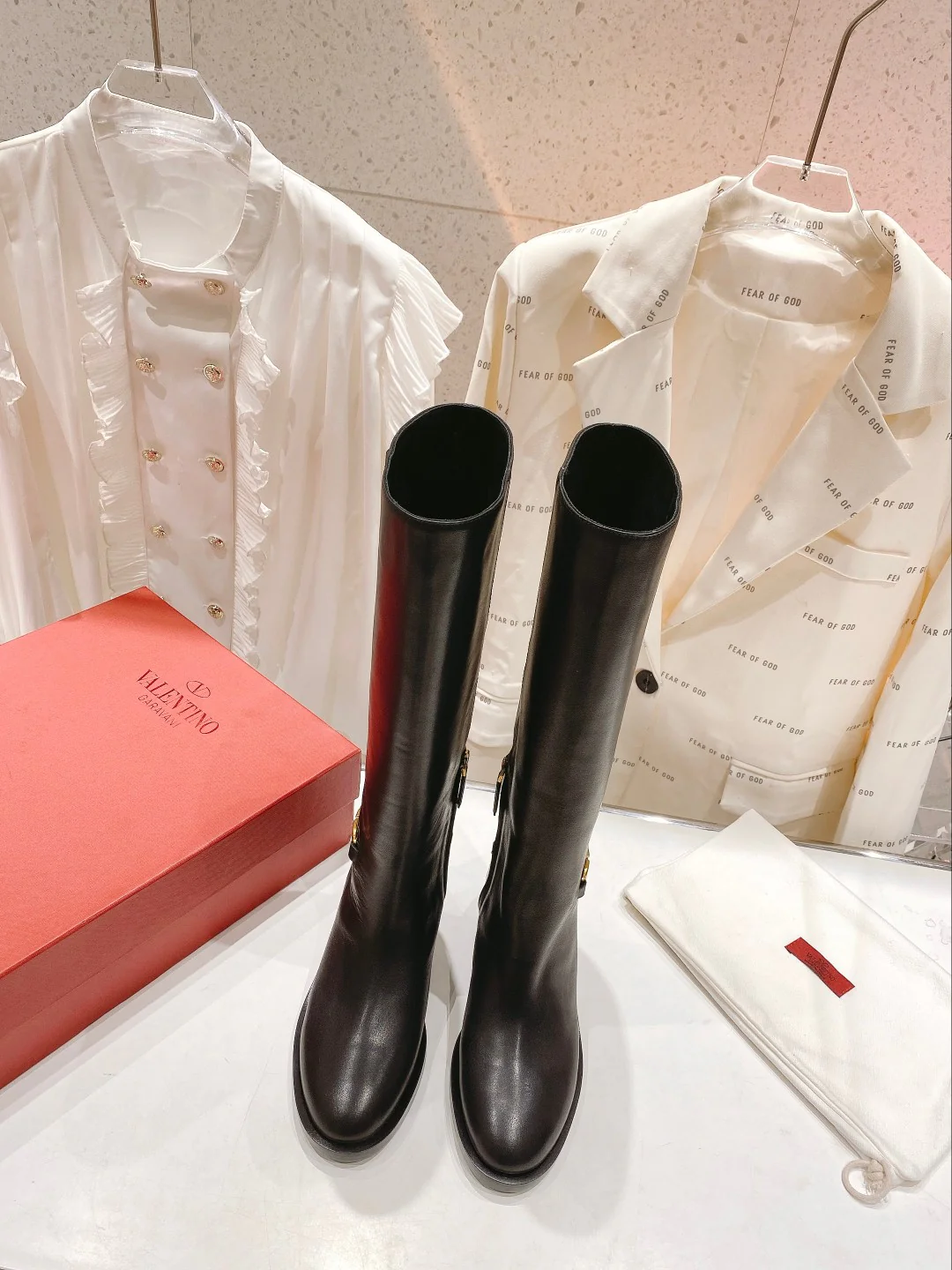 Valentino - Высокие сапоги - Черные