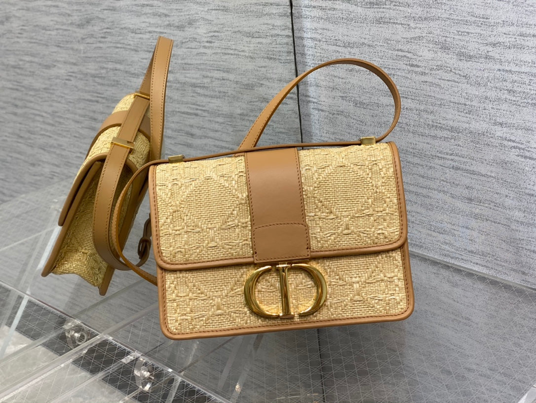 Chanel - сумка Montaigne - серия 30 - соломенная сумка ручной работы