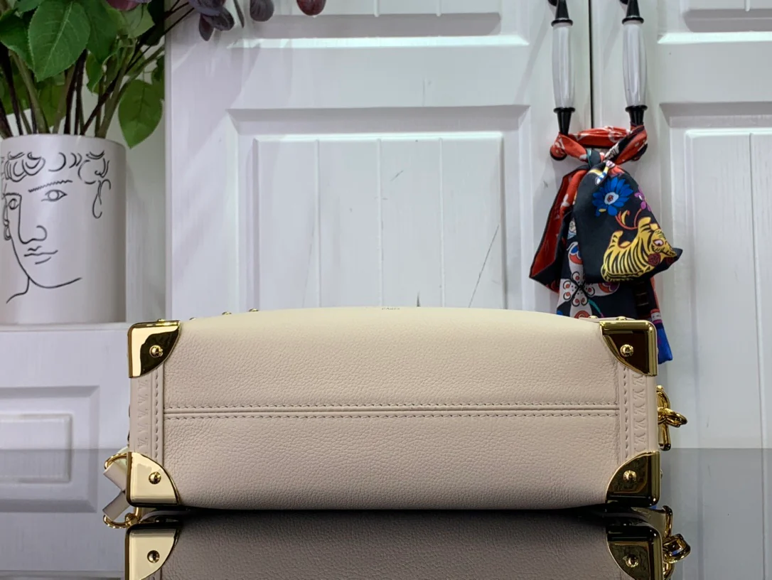 m25160-LV-side-trunk-medium chain bag-off-white