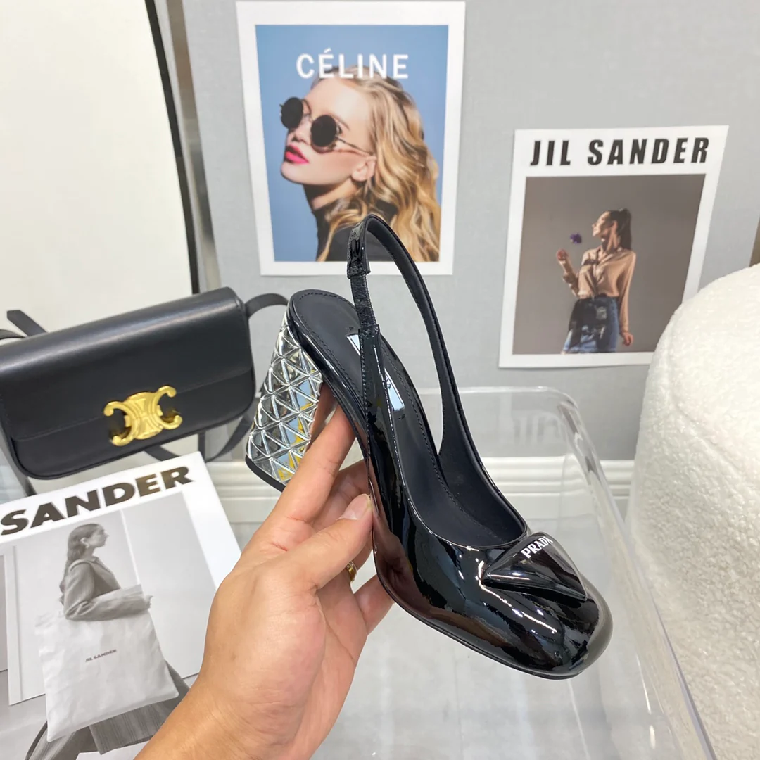 Туфли Prada - Суперкрасивые туфли Prada на массивном высоком каблуке - Туфли Мэри Джейн