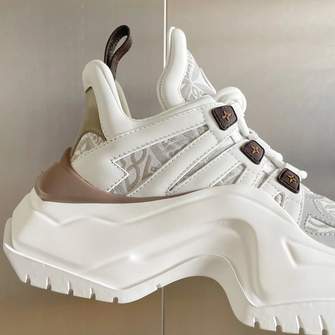 Новинка LV 2023 года - Серия Archlight 2-0 на платформе - Кроссовки/?папины кроссовки? - Белый/Серый