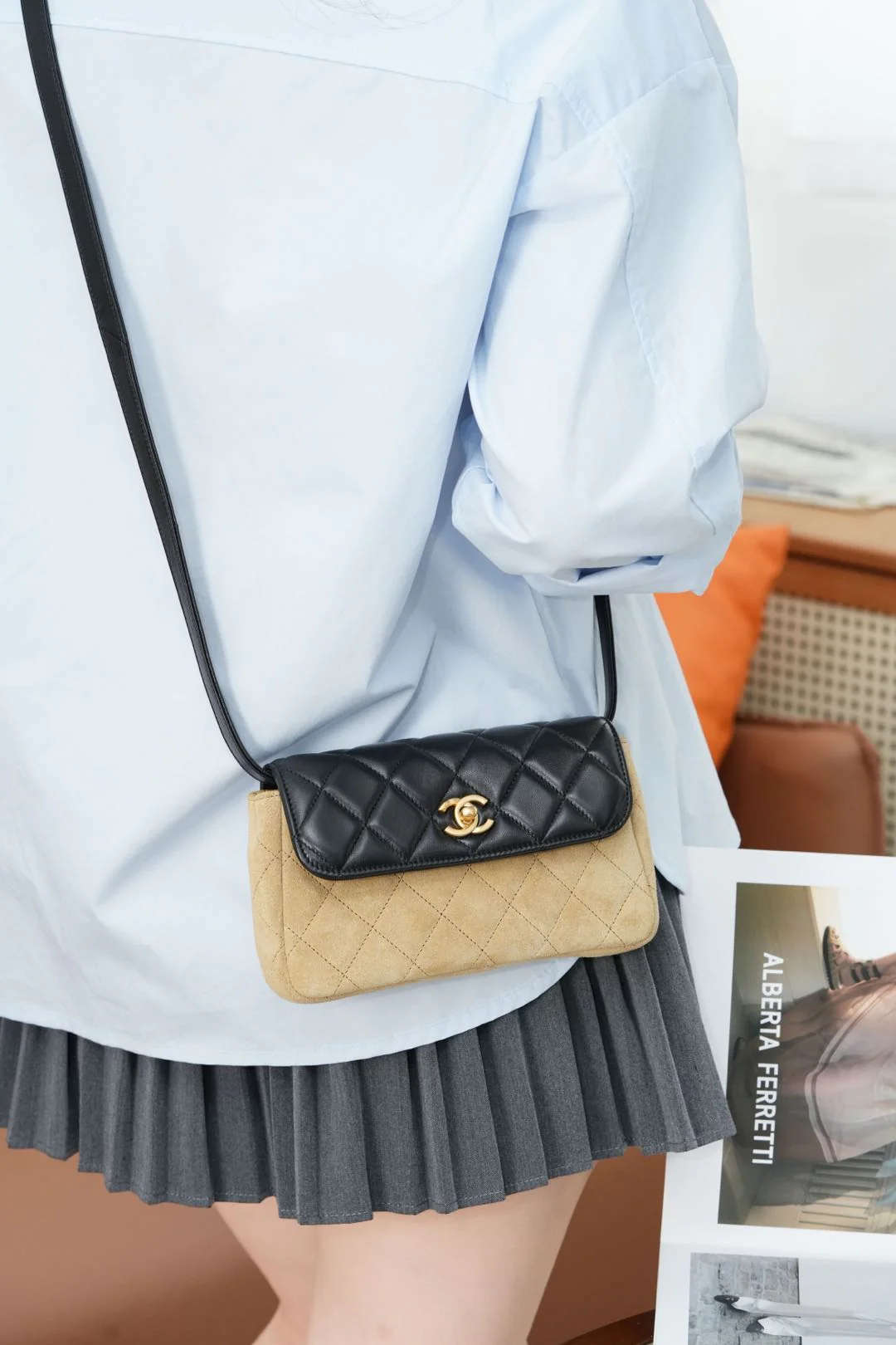 Chanel -??? - высококачественная кожаная сумка с клапаном ручной работы