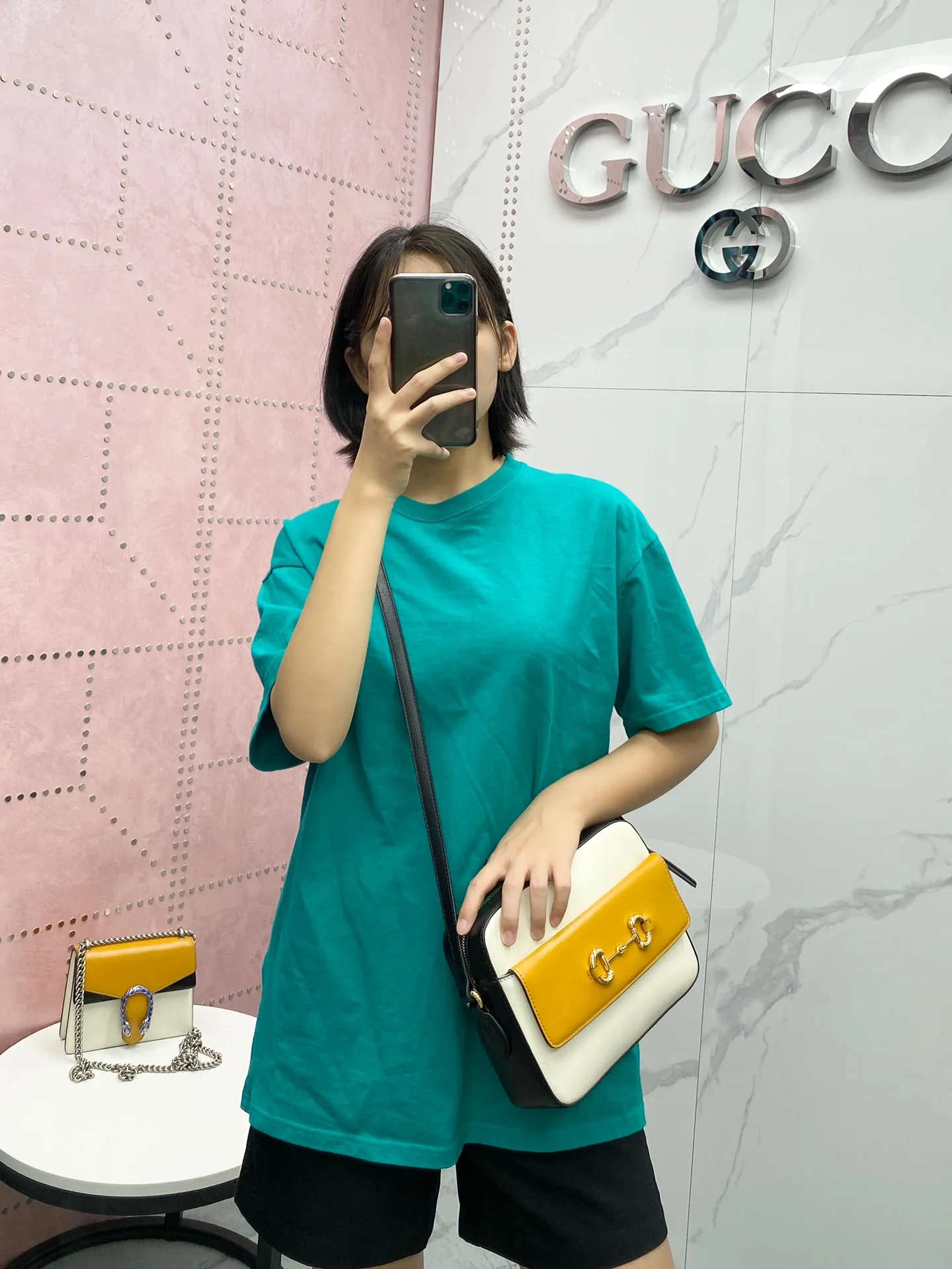 Сумка для фотоаппарата Gucci 1955 с пряжкой в ??виде подковы - 6