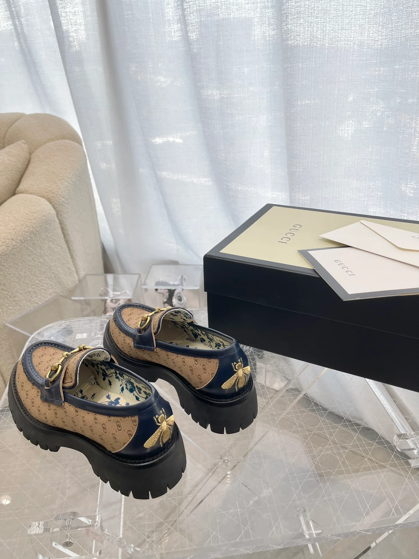 Лоферы на платформе Gucci - 3