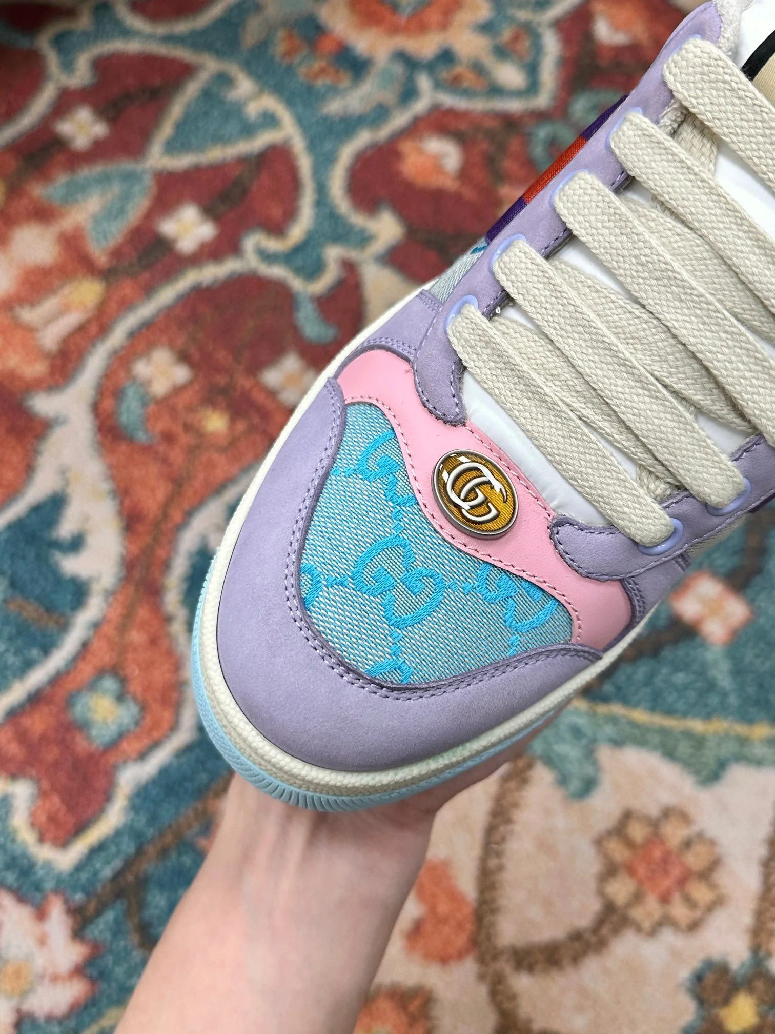 Новинка Gucci 2023 года - Кроссовки с эффектом потертости - Парный стиль - Фиолетовые