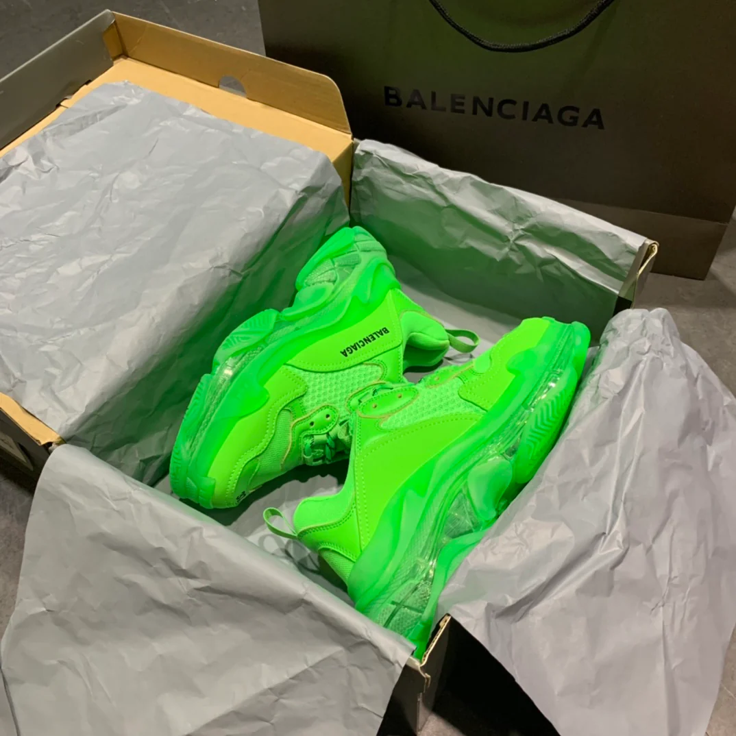 Balenciaga - Массивные туфли - Серебристо-зеленый