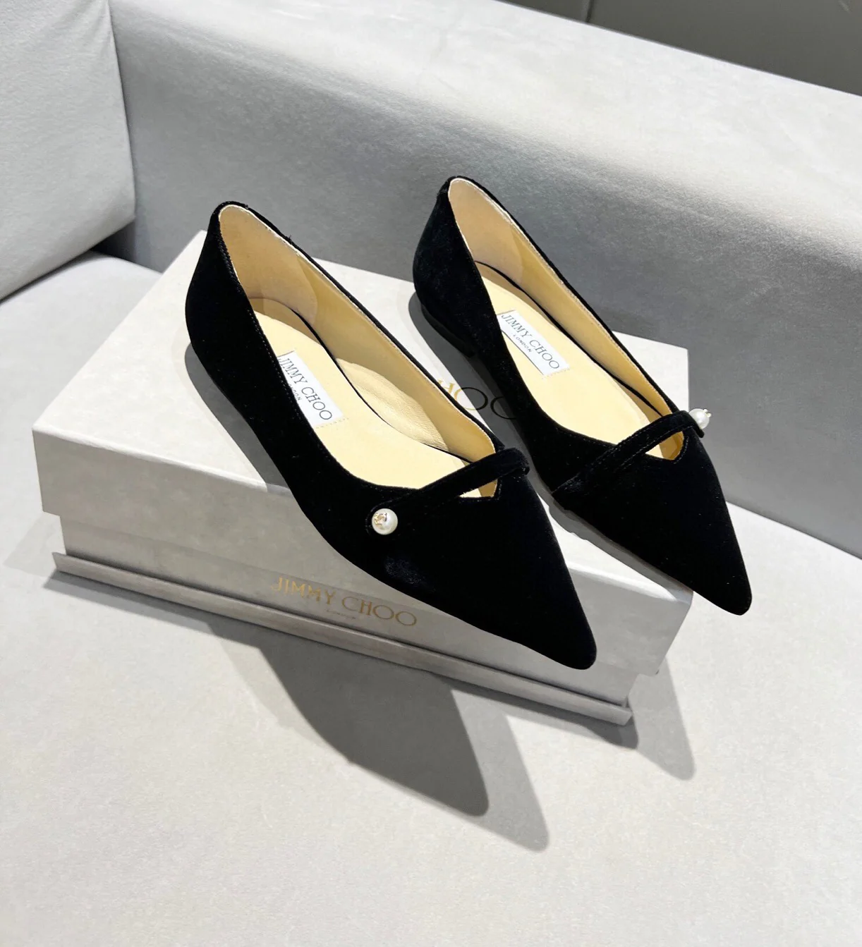 Балетки Jimmy Pearl с пряжкой и острым носком - 4