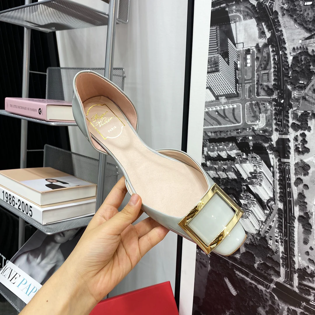 RV с плоским дном и полым квадратным носком - светло-голубой