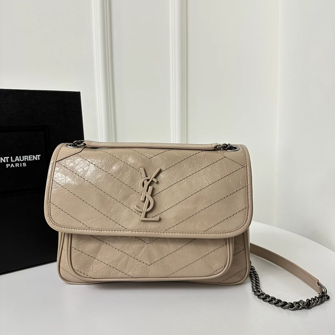 Кожаный костюм YSL Niki Baby 28 см, цвет ?Молочный чай?.