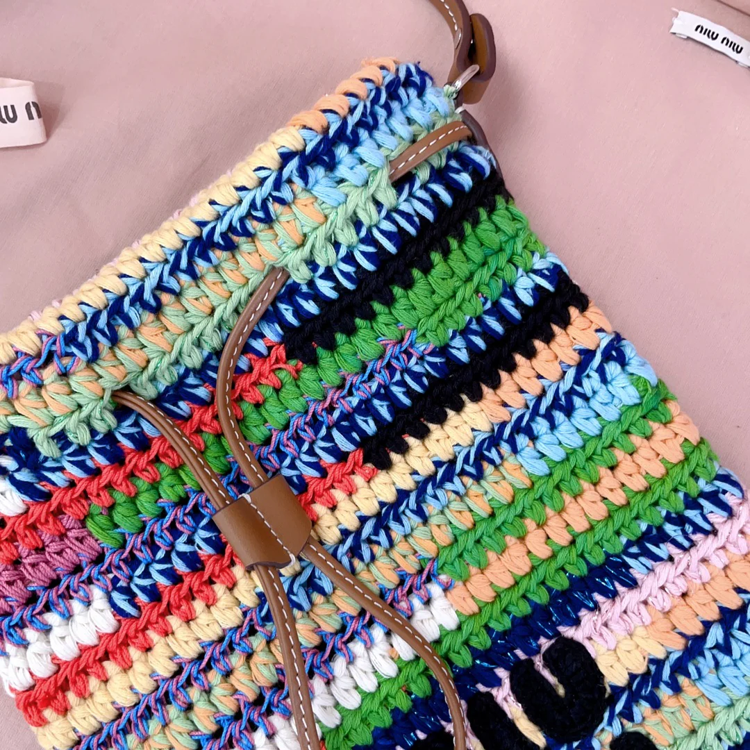 Miu Miu-5dn016-Luck Bag Woven Pouch