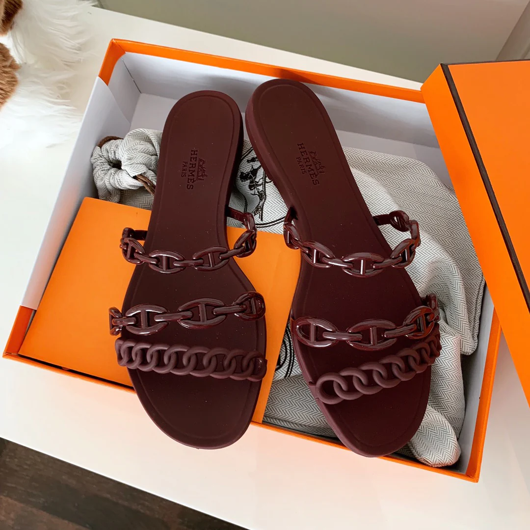 Hermes - Туфли с цепочкой в ??виде свиного носа - 2 шт.