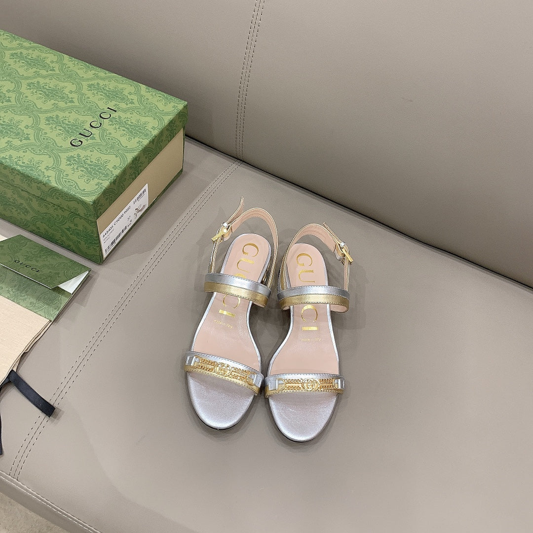 Gucci - Сандалии на низком каблуке