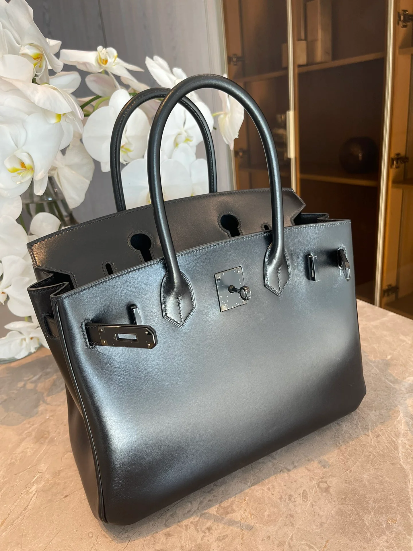 Сумка Hermes Birkin 30 Box Black