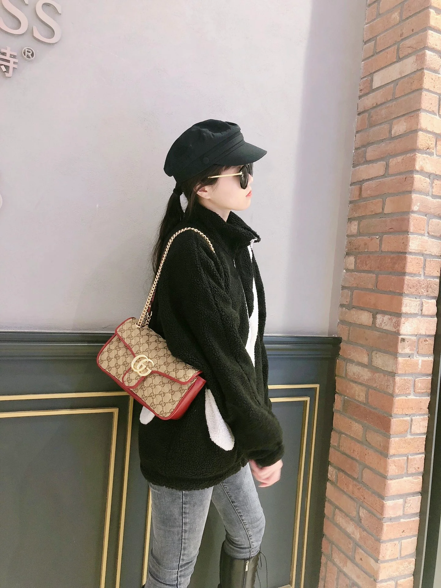 Сумка Gucci Marmont Medium 26 см, канвас, монограмма 1