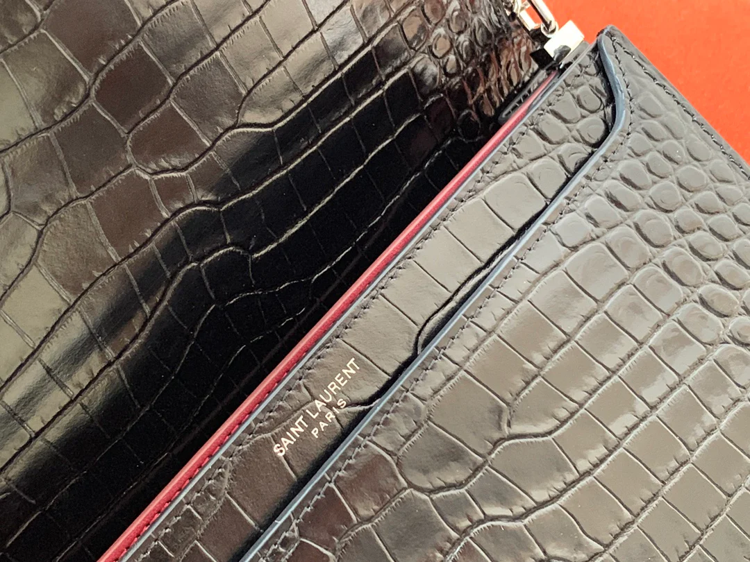 Сумка-конверт YSL Cassandra с крокодиловым принтом - 5 шт.