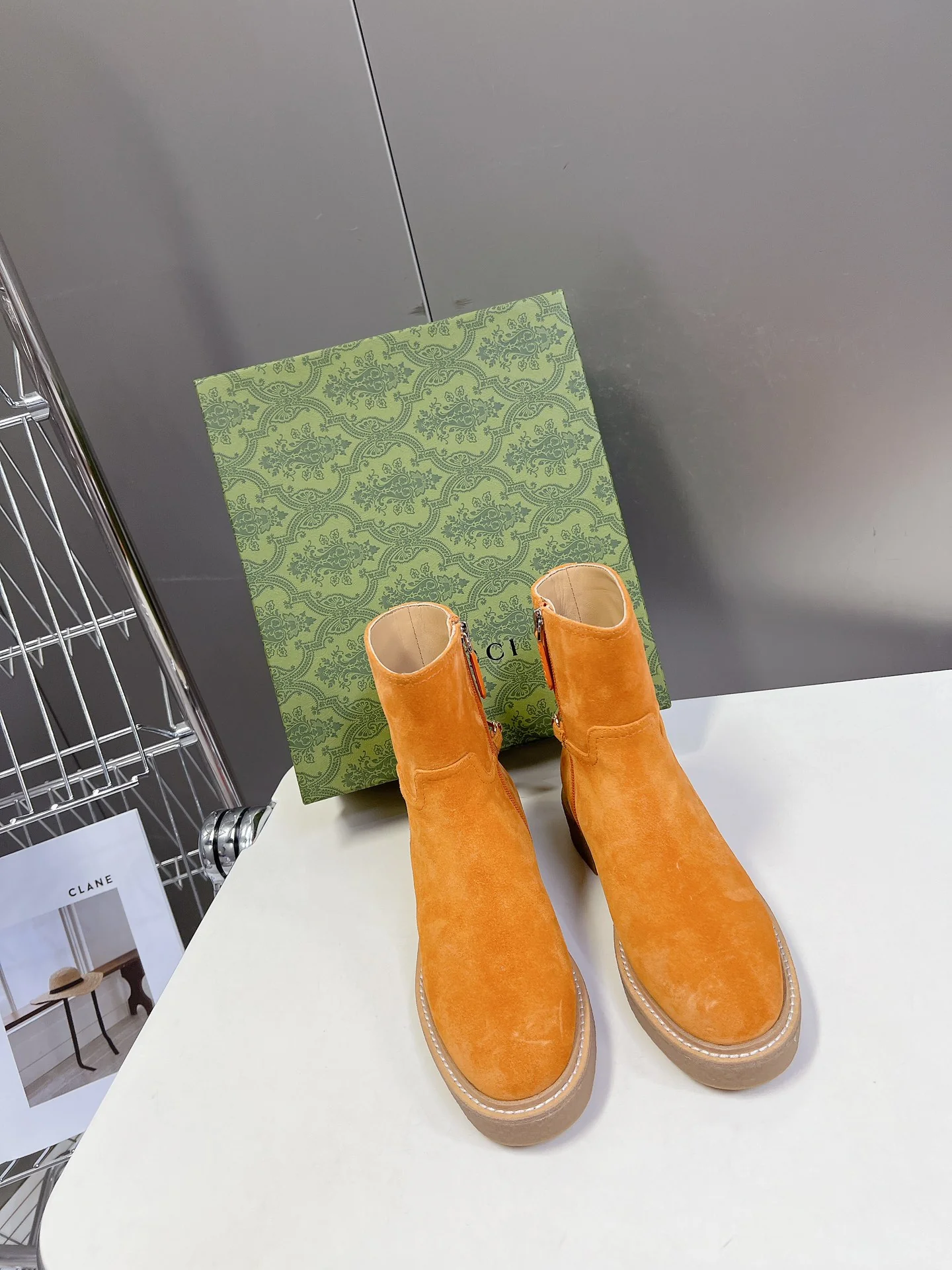 Конные сапоги Gucci 2024 - оранжевые