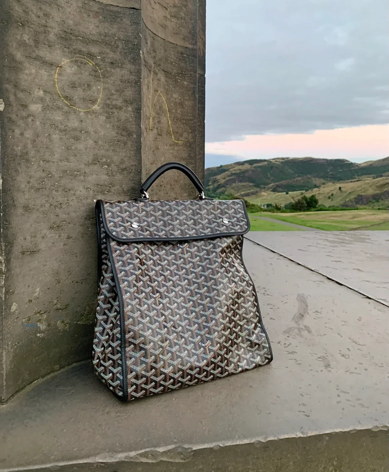 Рюкзак Goyard из холста с узором и пряжкой - Черный - 1 шт.