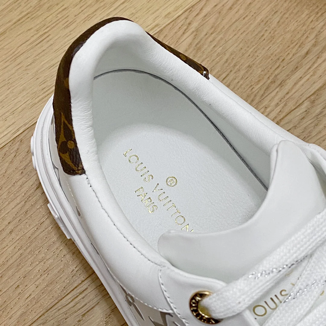 Обувь LV - LV Time Out - белые кроссовки на платформе - серебристые