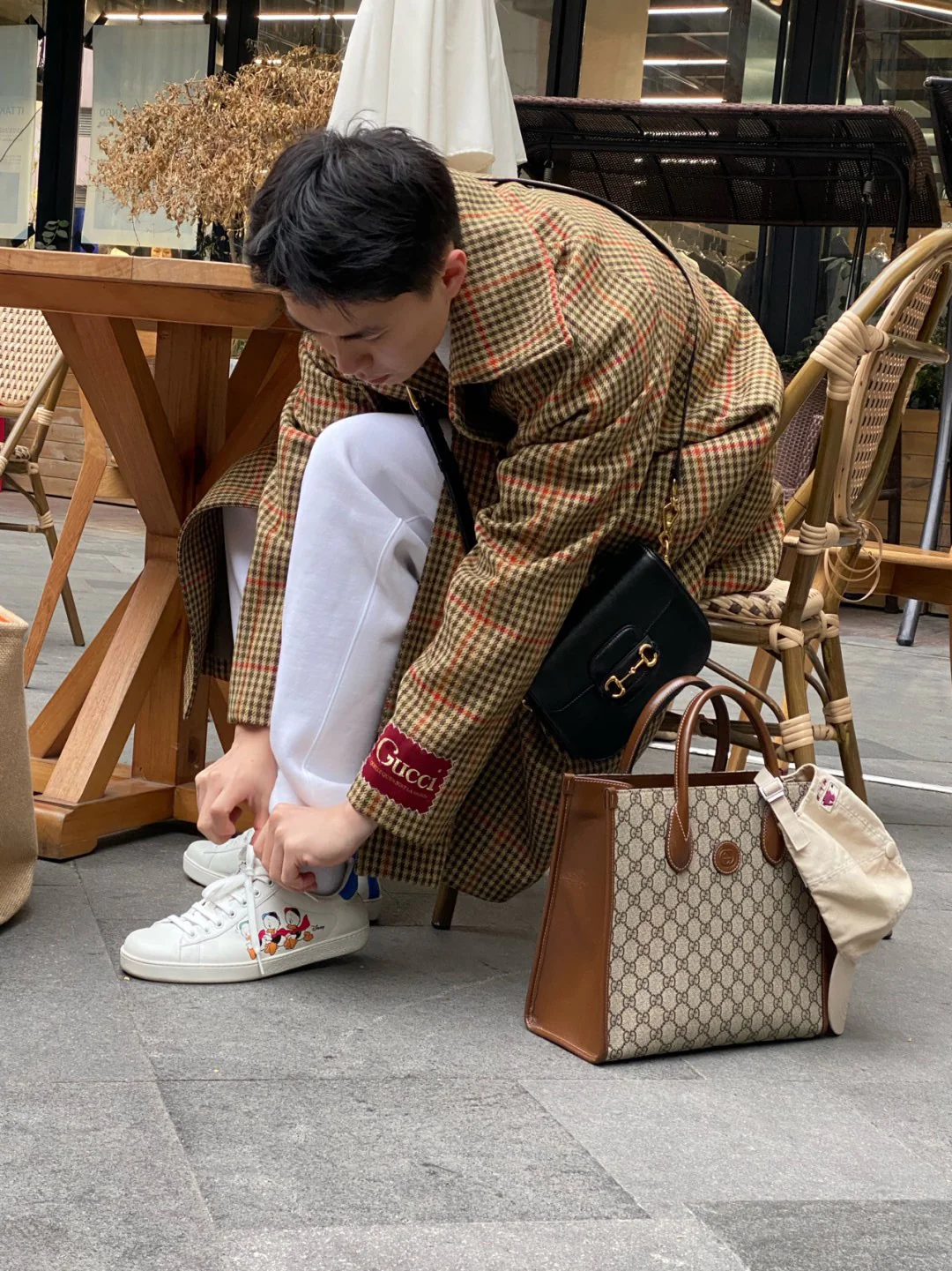 Сумка-седло Gucci 1955 из натуральной кожи с пряжкой в ??виде подковы - 1 шт.