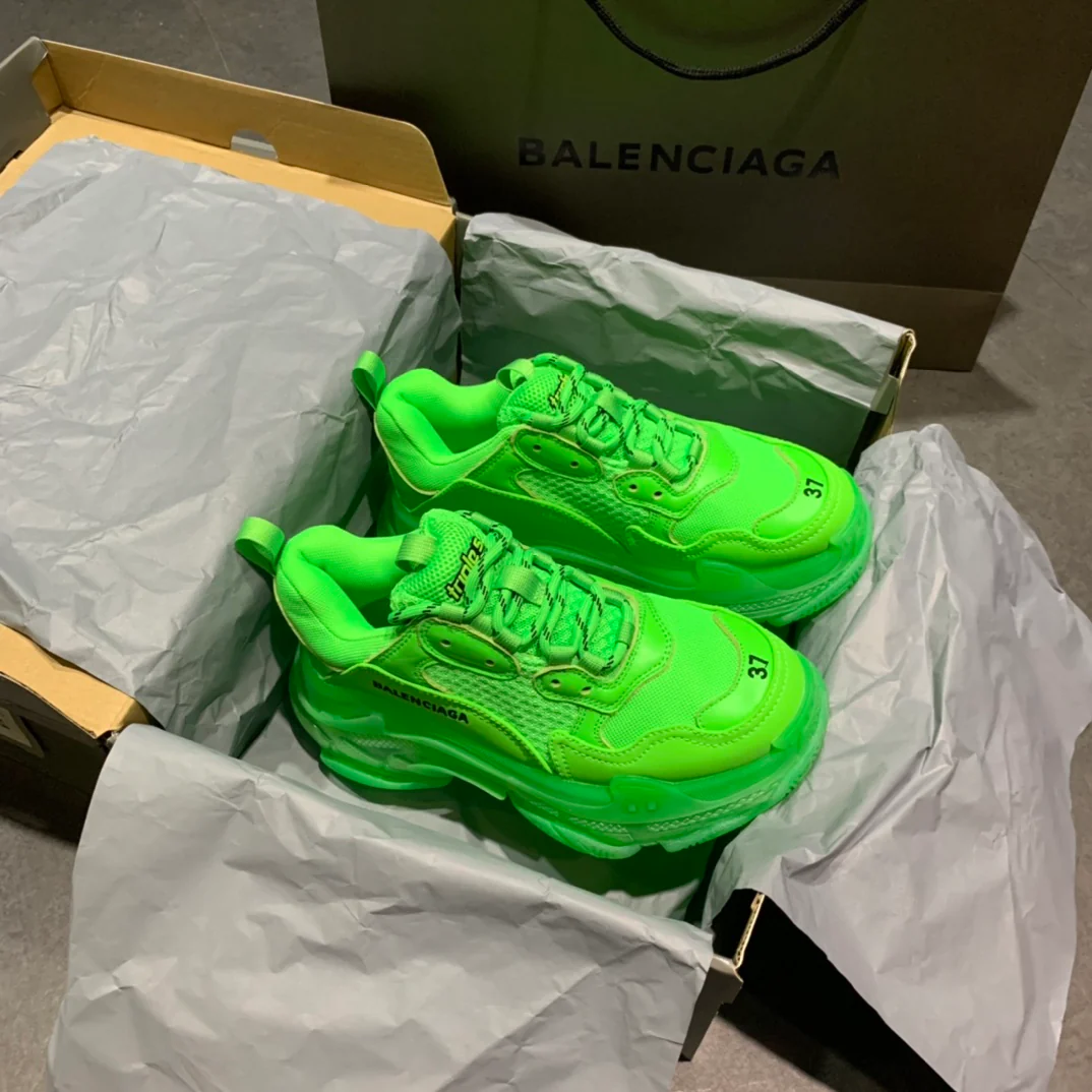 Balenciaga - Массивные туфли - Серебристо-зеленый