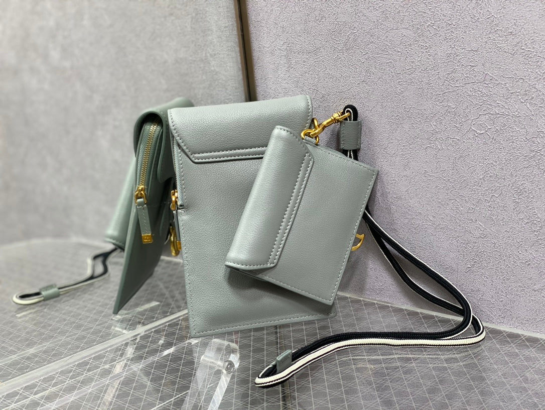 Сумка-чехол для телефона/кошелек Dior Saddle Bag - цвет Rock Grey