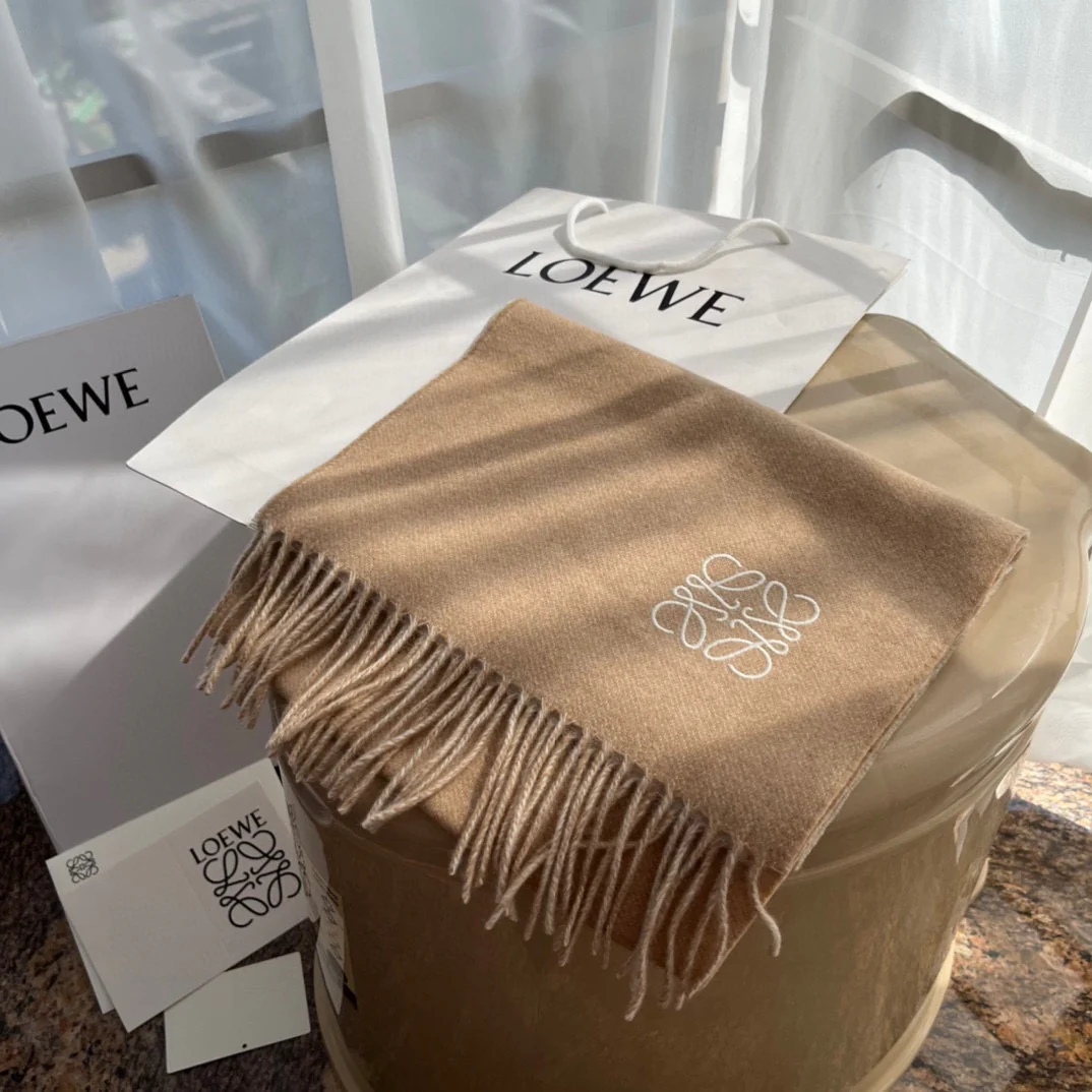 Lolwei - Двусторонний однотонный шарф - 35 - 180 см - Абрикосовый