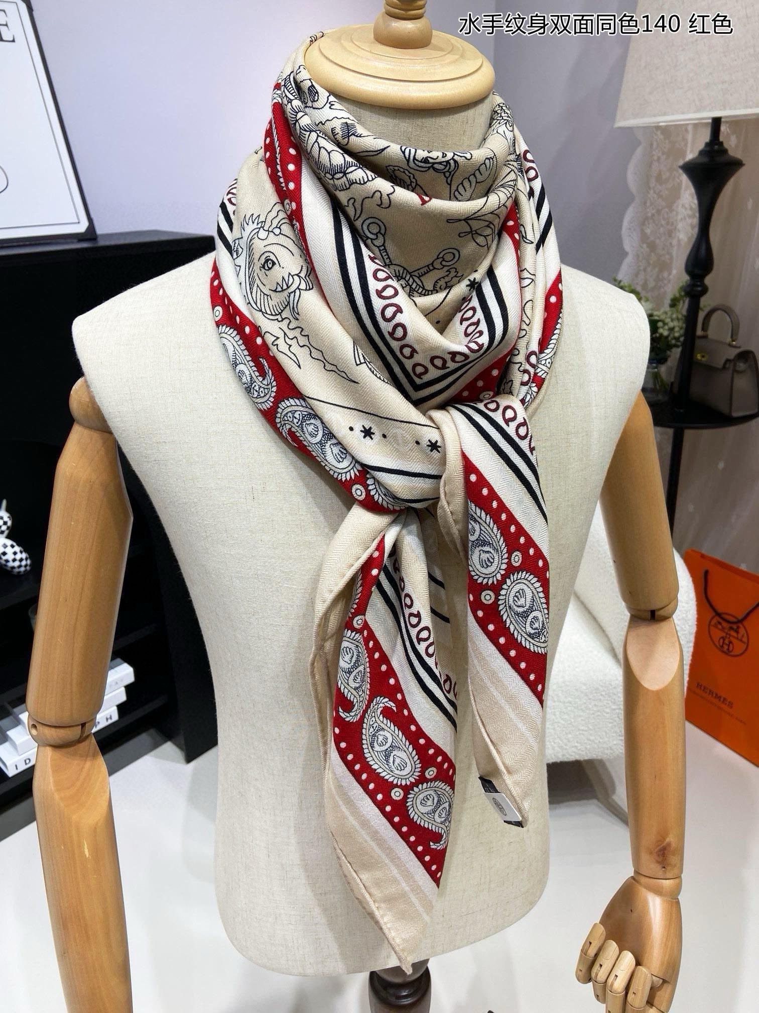 Носовой платок Hermes 2024 в форме матросского тотема