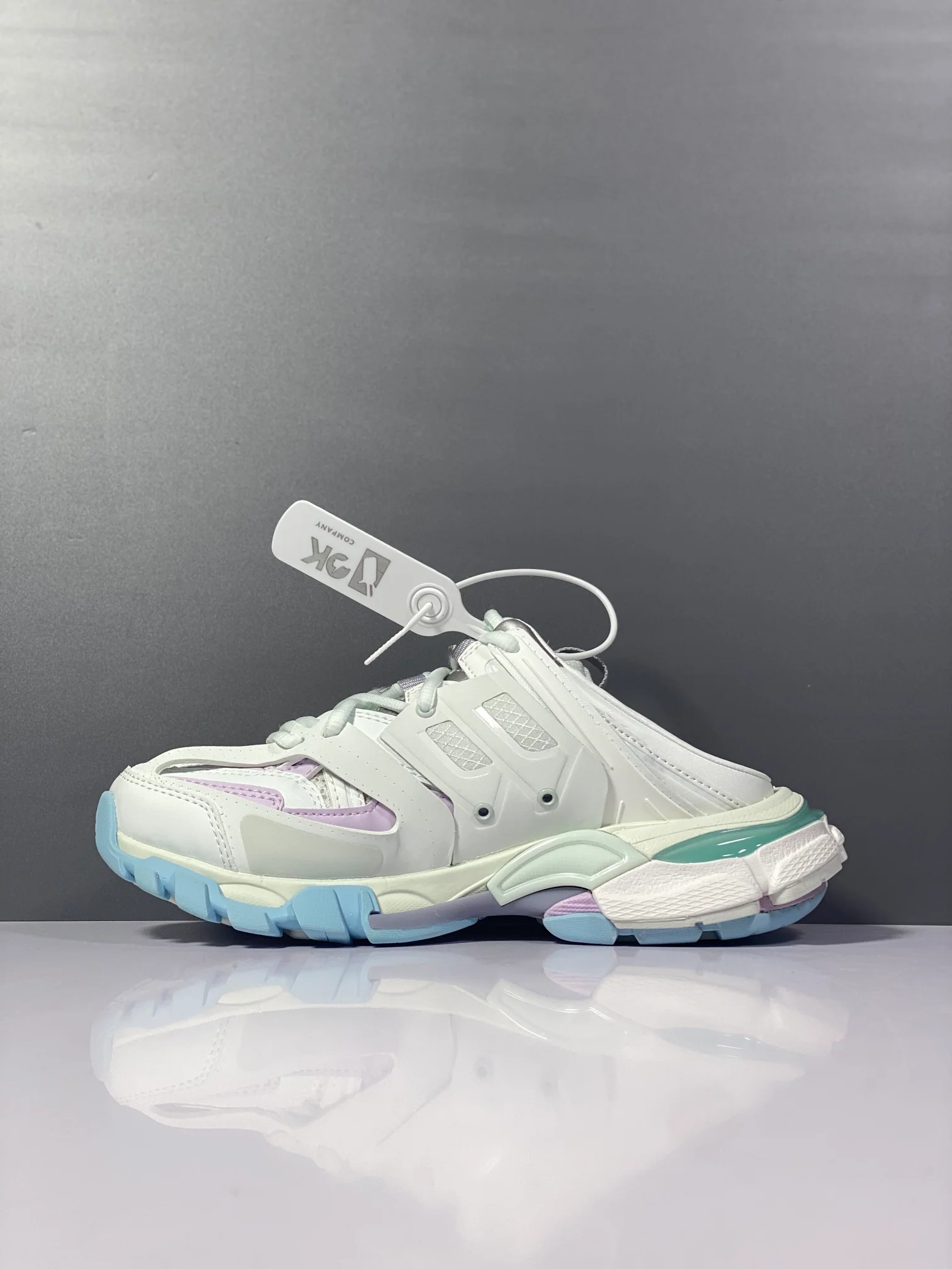 Balenciaga - Парные тапочки - 3-0 - Полутапочки - Кроссовки - Tess - S-Gomma - Maille - Бело-оранжевые - 2