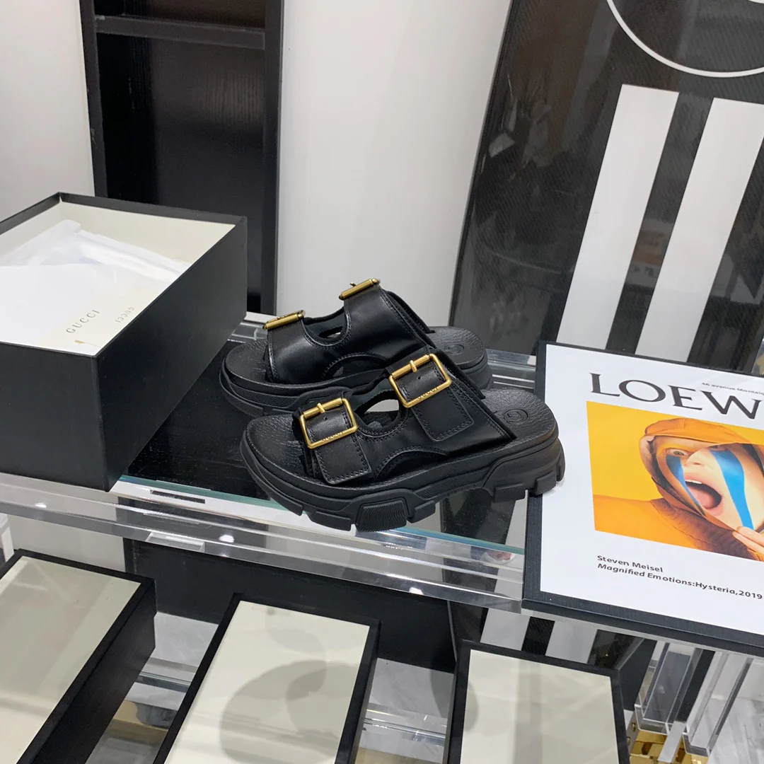 Тапочки на платформе Gucci - 2